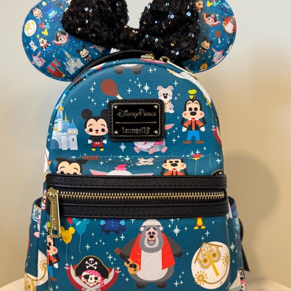Disney Parks Chibi Loungefly Mini Backpack + Matching Ears Set – Limited Release